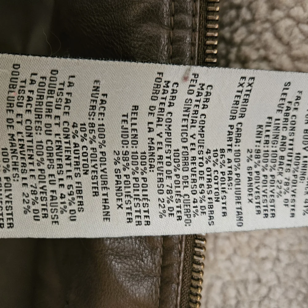 Levi's Men's Brown Faux-Leather Sherpa Lined Jacket - Picture 6 of 13